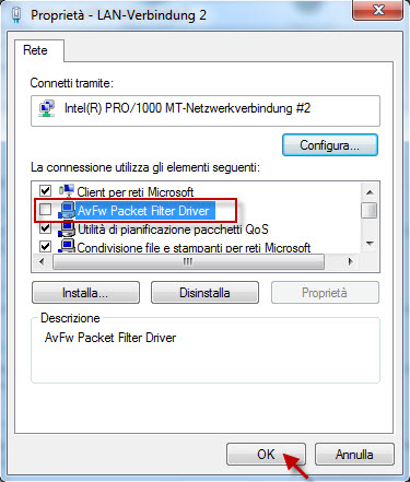 Networking - AvFw Packet Filter Driver_IT